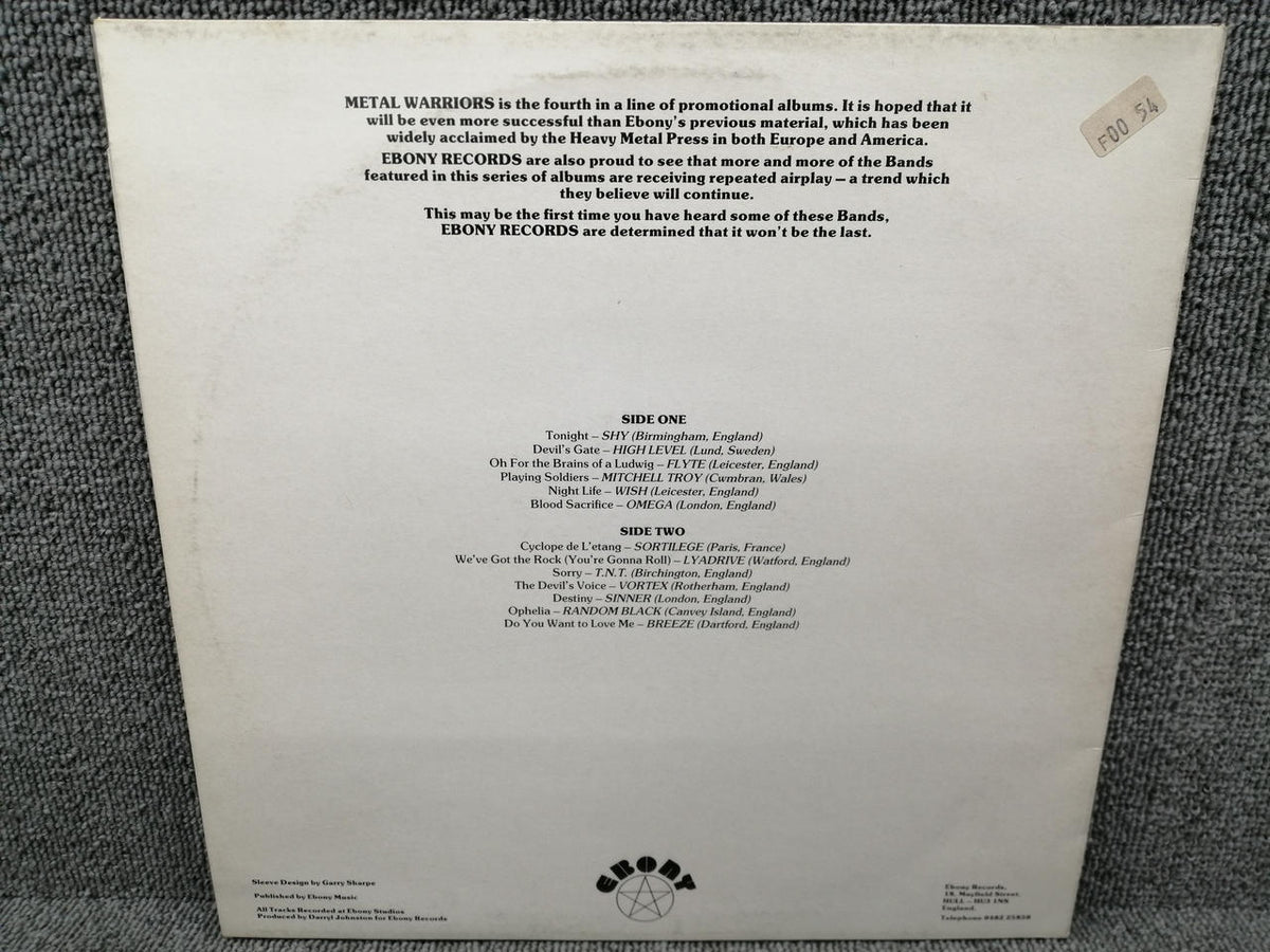 EBONY RECORDS METAL WARRIORS EBON 11