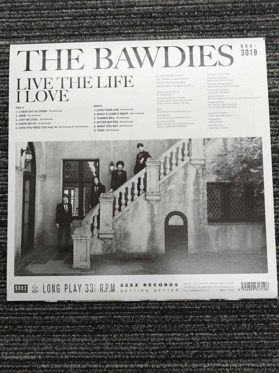 SEEZ THE BAWDIES / LIVE THE LIFE I SEZ-3019