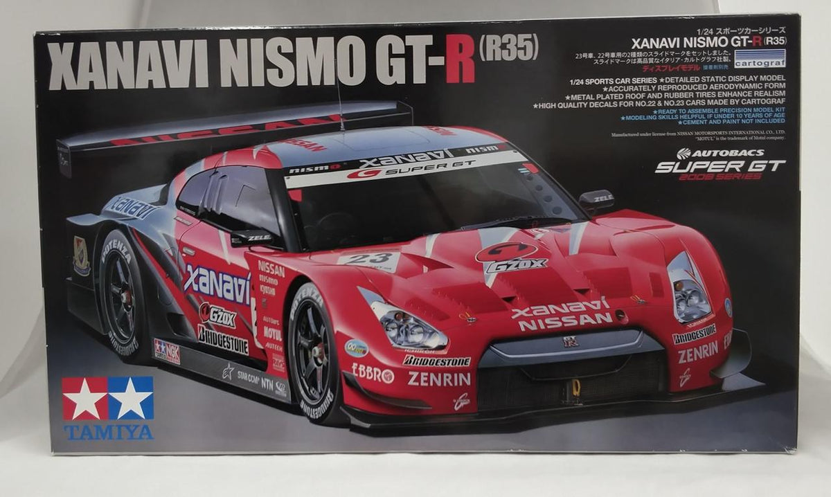 TAMIYA [Inner bag unopened] XANAVI NISMO GT-R (R35) 1/24 Xanavi NISMO ITEM 24308 - Banzai Thrifting | BanzaiHobby