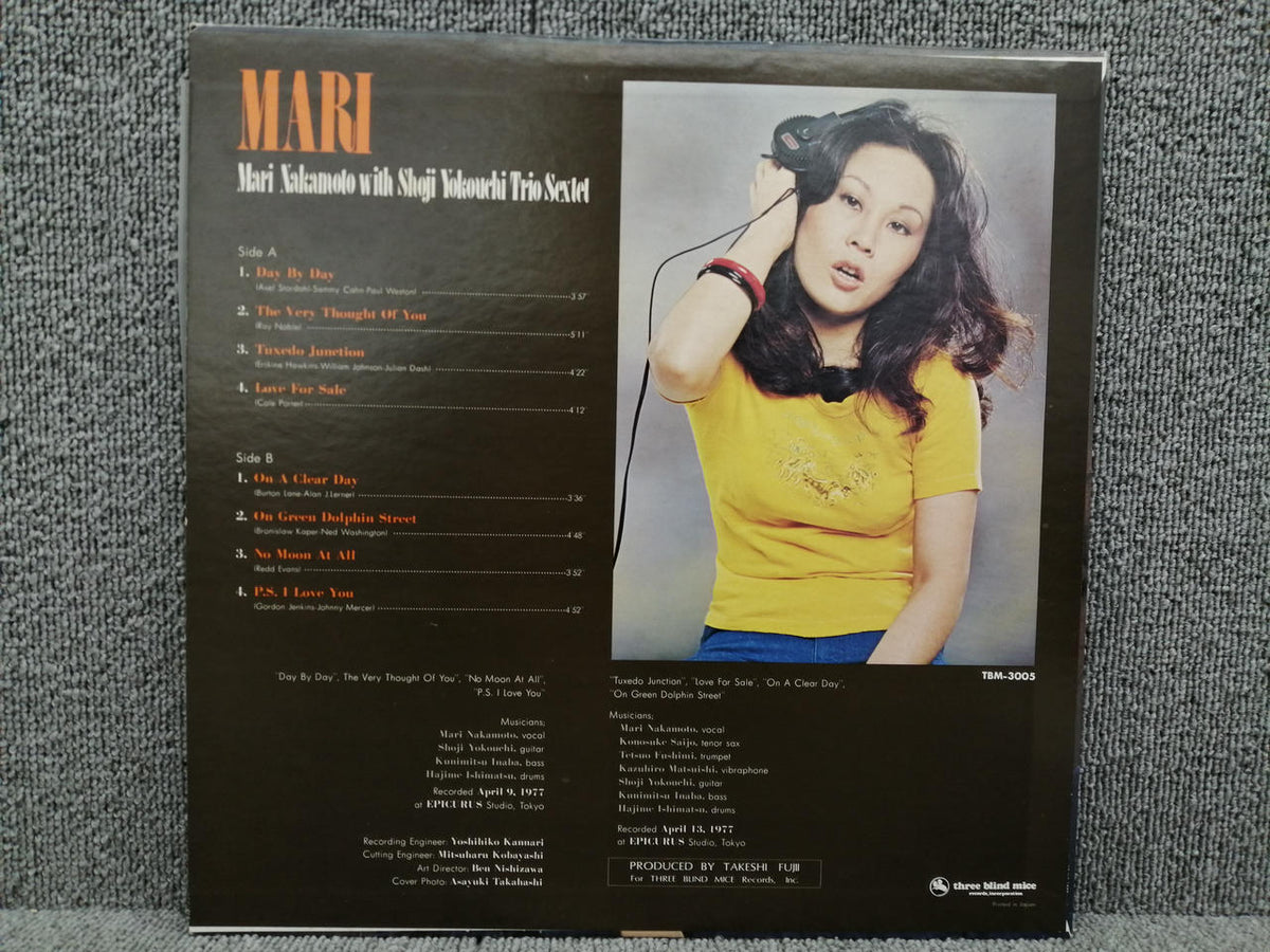 THREE BLIND MICE Mari Nakamoto & Shoji Yokouchi Trio / Sextet TBM-3005