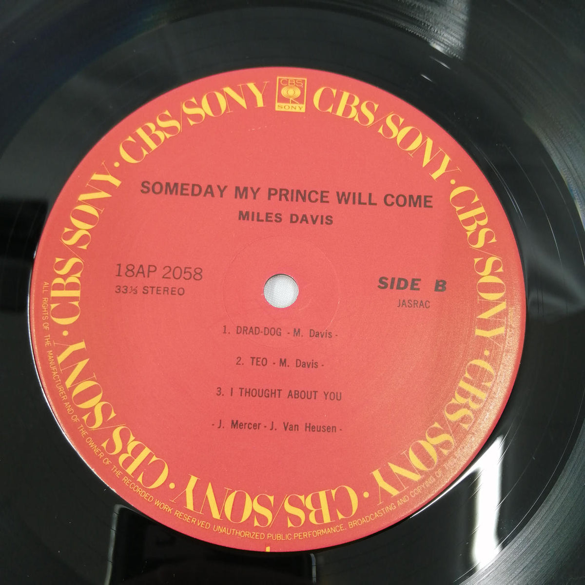 CBS SONY [EX] Miles Davis / Sam My Princess Will 18AP 2058