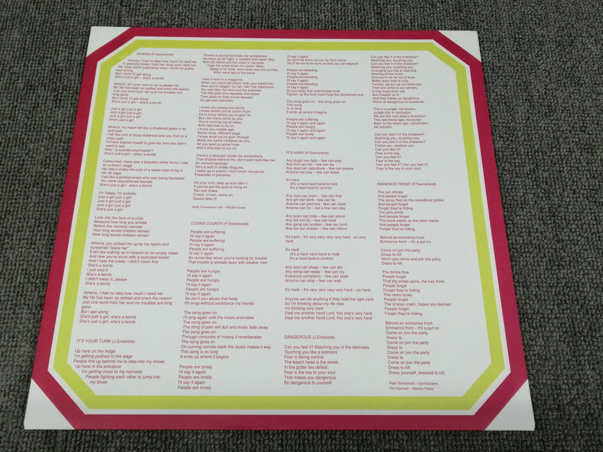 POLYDOR THE WHO/IT'S HARD 3715713