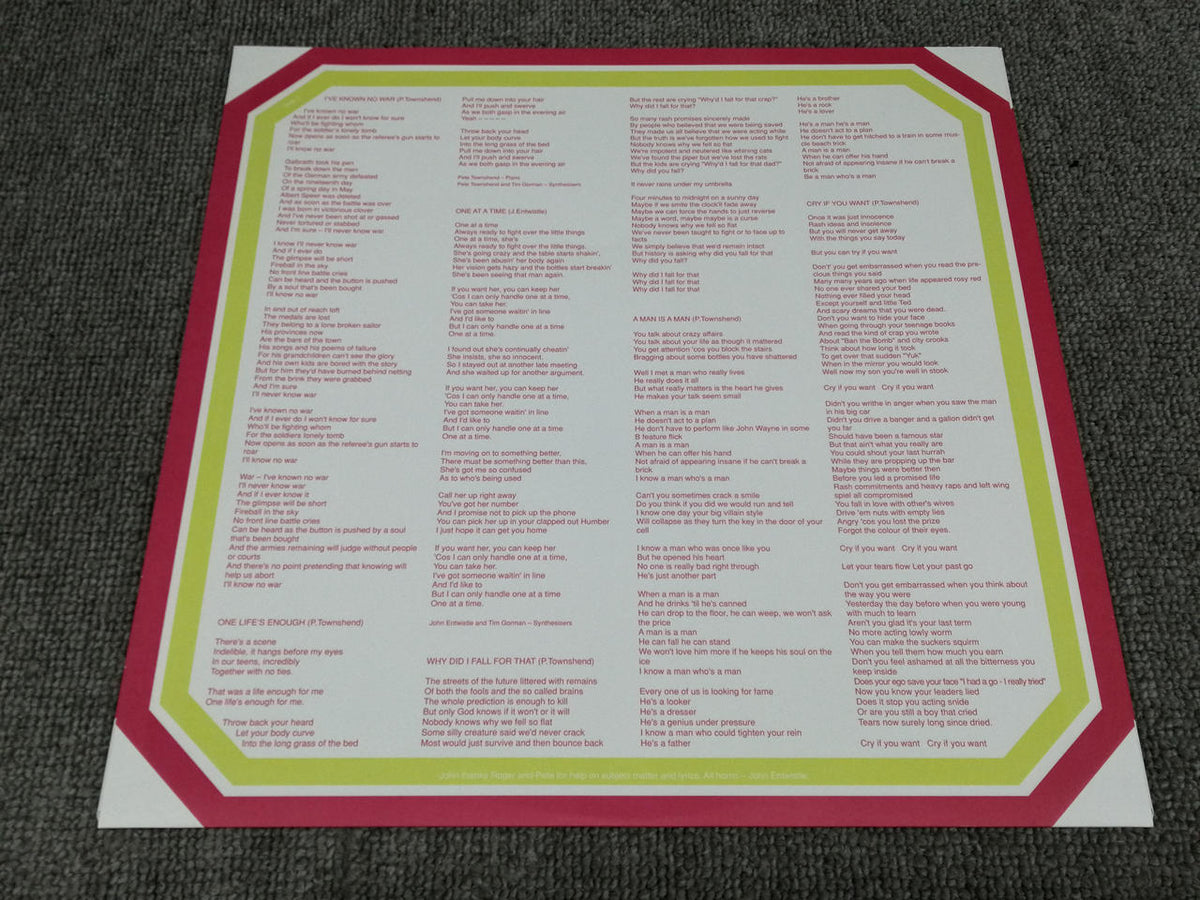 POLYDOR THE WHO/IT'S HARD 3715713