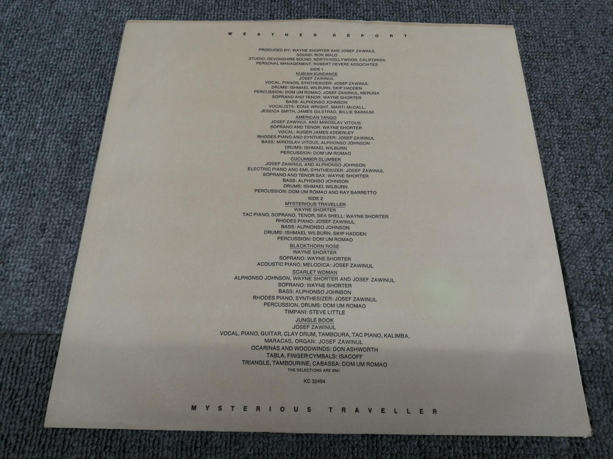 SPEAKERS CORNER RECORDS WEATHER REPORT/MYSTERIOUS TRAV PC 32494