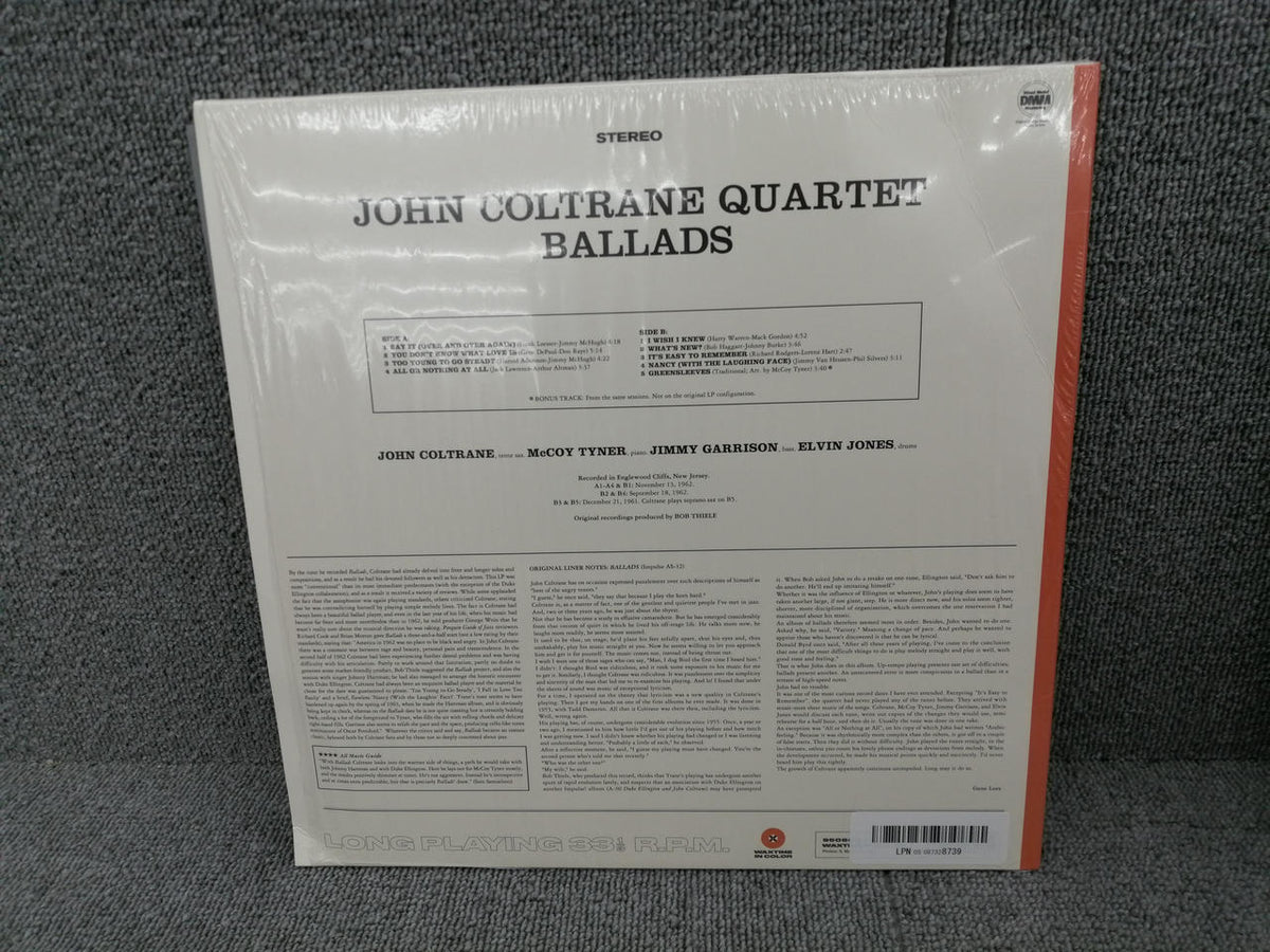 WAXTIME IN COLOR JOHN COLTRANE QUARTET/BALLADS 950666