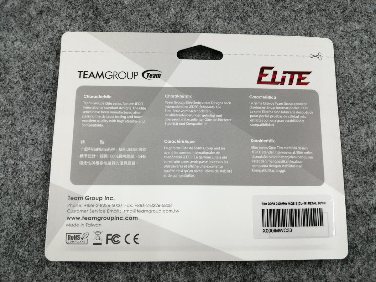 TEAMGROUP Memory TED416G2400C16BK