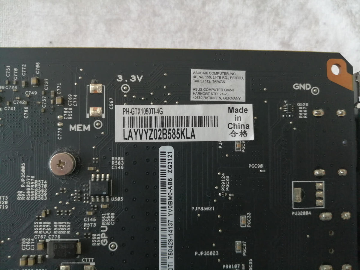 ASUS Graphics Card PH-GTX1050TI-4G
