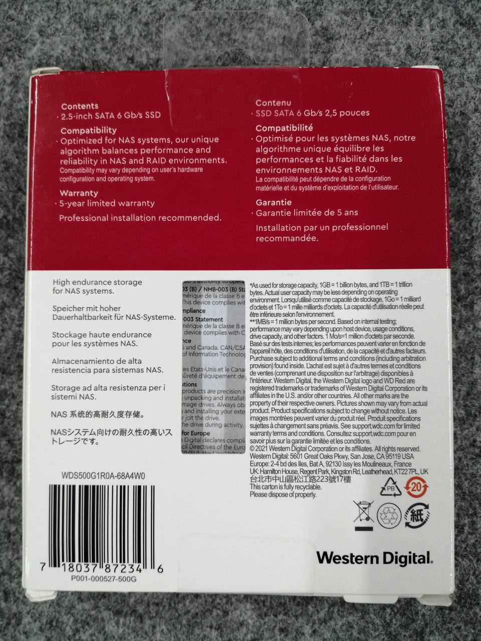 WESTERN DIGITAL 2.5-inch SSD WDS500G1R0A