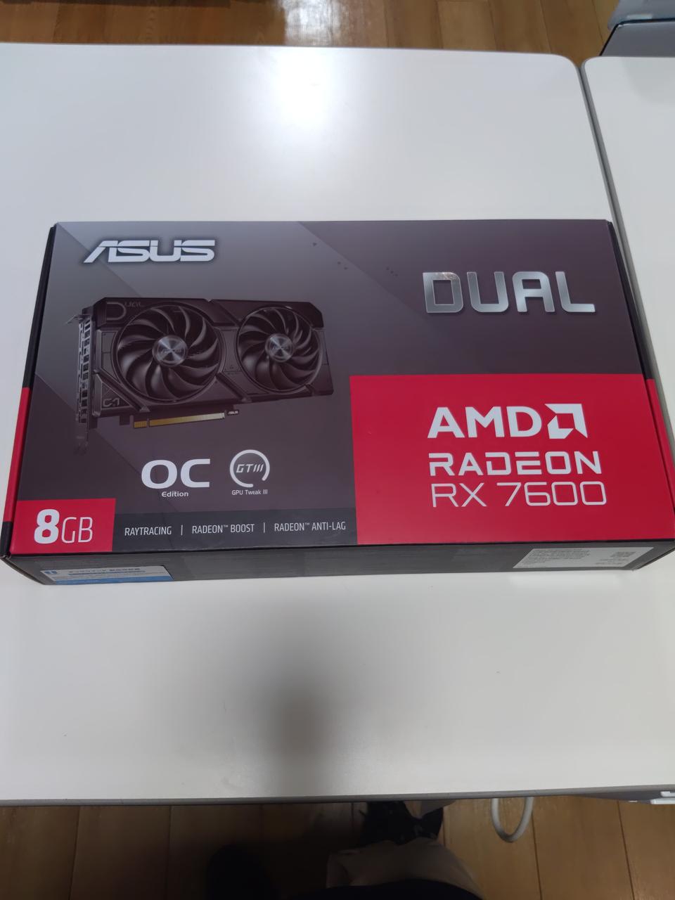 ASUS Graphics Card DUAL-RX7600-08G-EVO