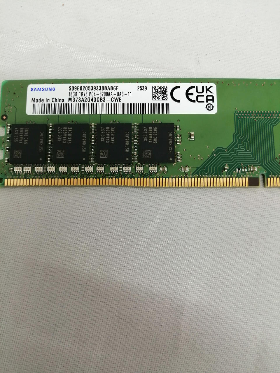 SAMSUNG PC4-3200AA(16GB) M378A2G43CB3