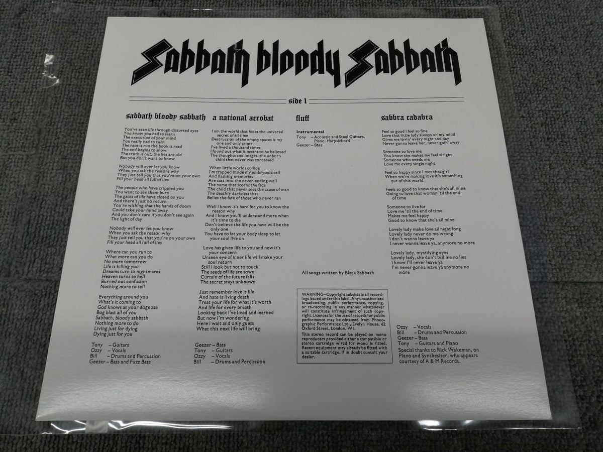 BMG BLACK SABBATH/SABBATH BLOODY S BMGRM057LP