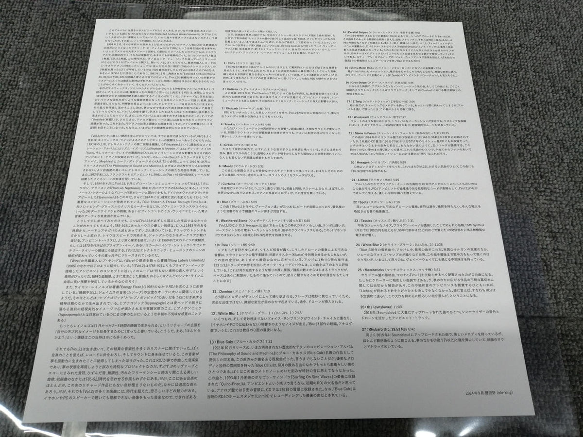 BEAT RECORDS APHEX TWIN/SELECTED AMBIENT WO WARPLP21RBR