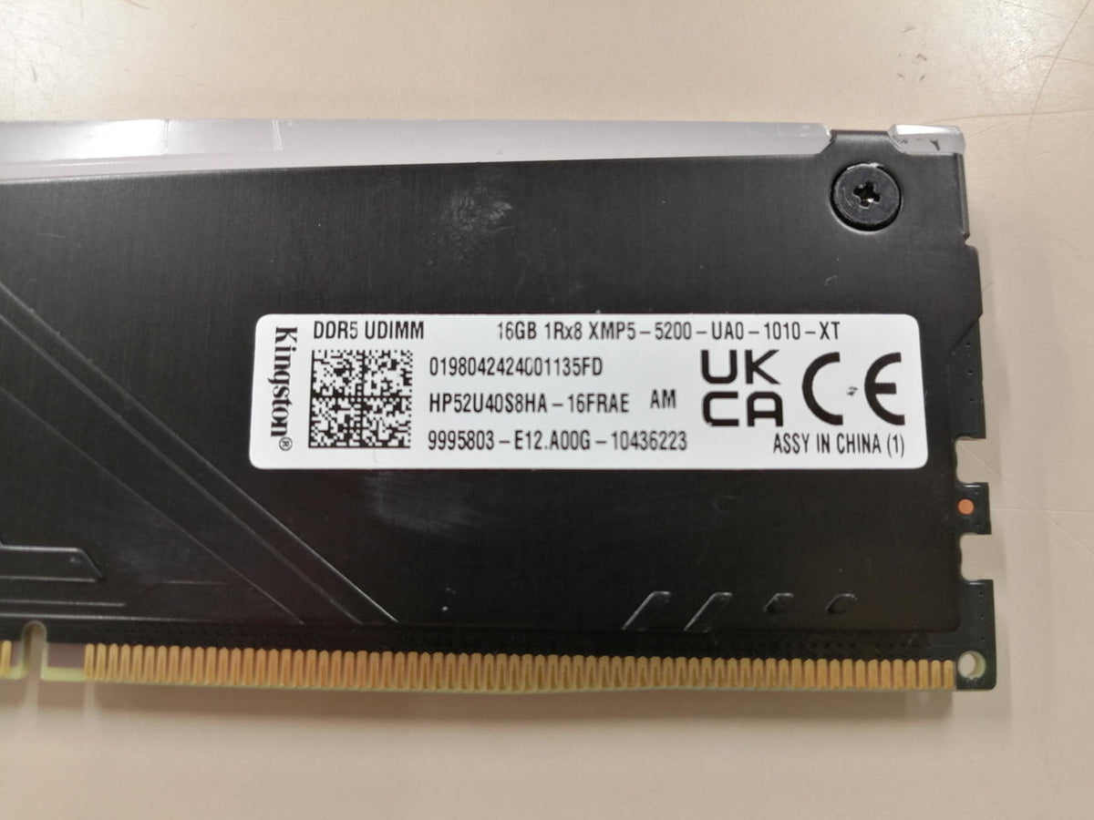 KINGSTON DDR5 Memory 16GB 16GB 1RX8 XMP5-5200