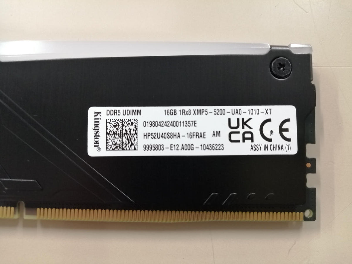 KINGSTON DDR5 Memory 16GB 16GB 1RX8 XMP5-5200