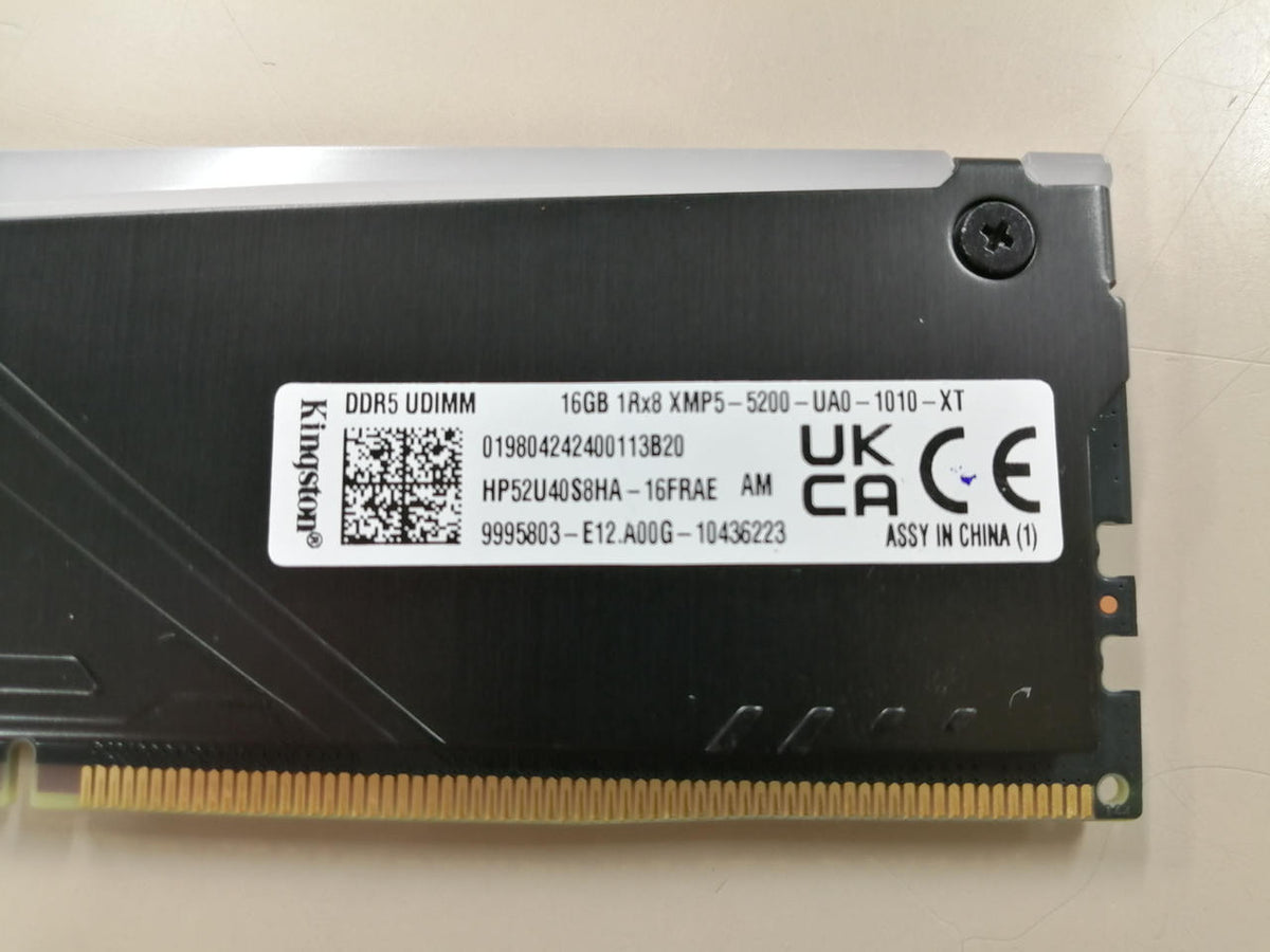 KINGSTON DDR5 Memory 16GB 16GB 1RX8 XMP5-5200