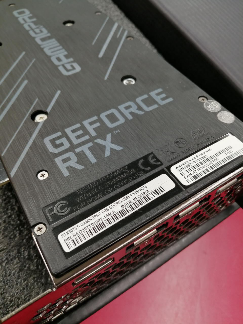 PALIT Graphics Board: RTX3070TI GAMINGPRO