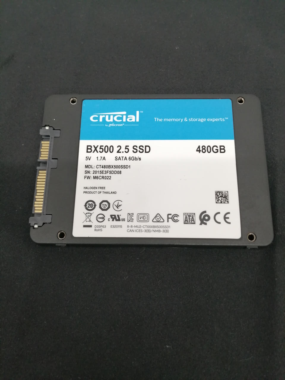 CRICIAL SSD(480GB) CT480BX500SSD1