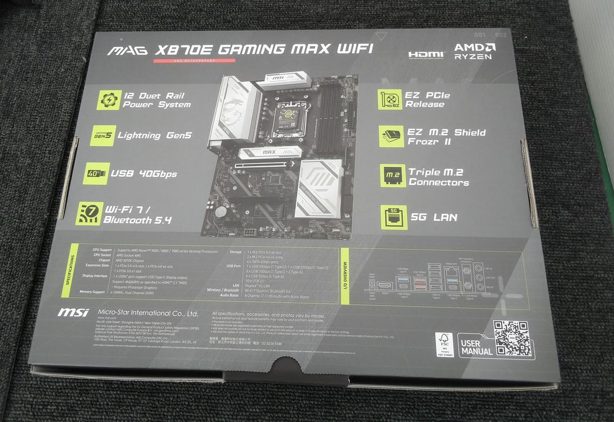 MSI Motherboard MAG X870E GAMING MAX WIFI - Banzai Thrifting | BanzaiHobby