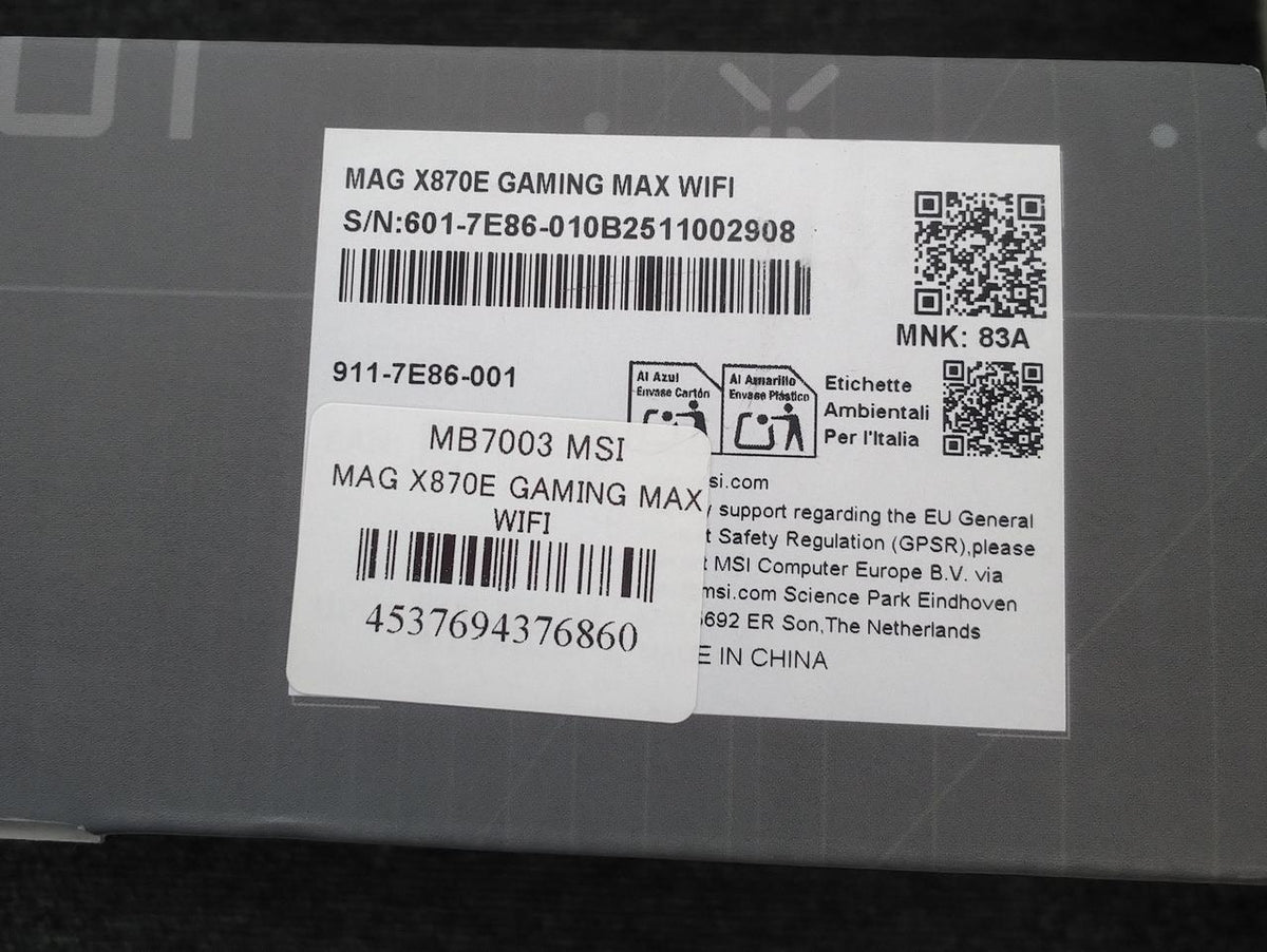 MSI Motherboard MAG X870E GAMING MAX WIFI - Banzai Thrifting | BanzaiHobby