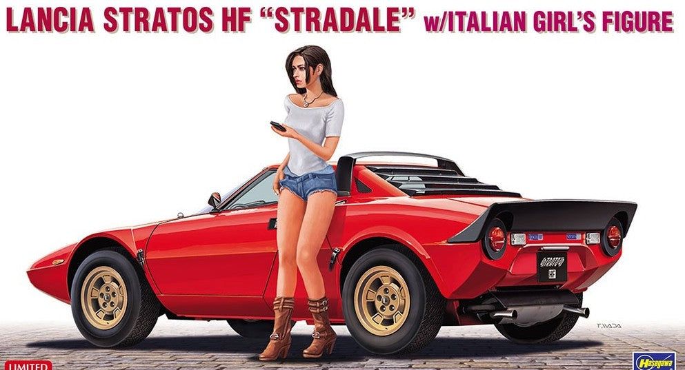 Hasegawa Lancia Stratos HF Stradale w/Italian Girls Figure - BanzaiHobby