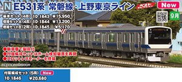 KATO 10-1844 Series E531 Joban Line, Ueno-Tokyo Line A - BanzaiHobby