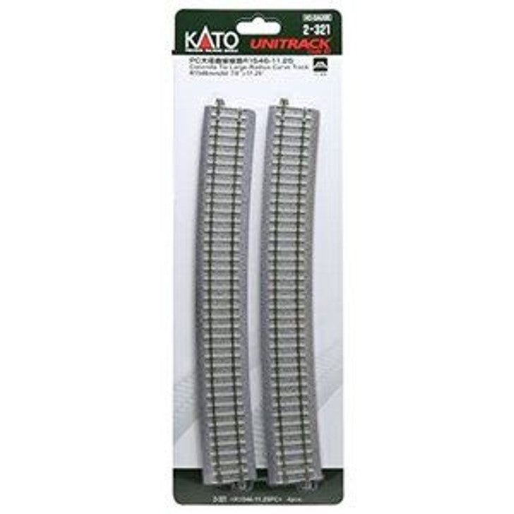 KATO 2-321 (HO) Unitrack Concrete Tie Superelevated Lar - BanzaiHobby