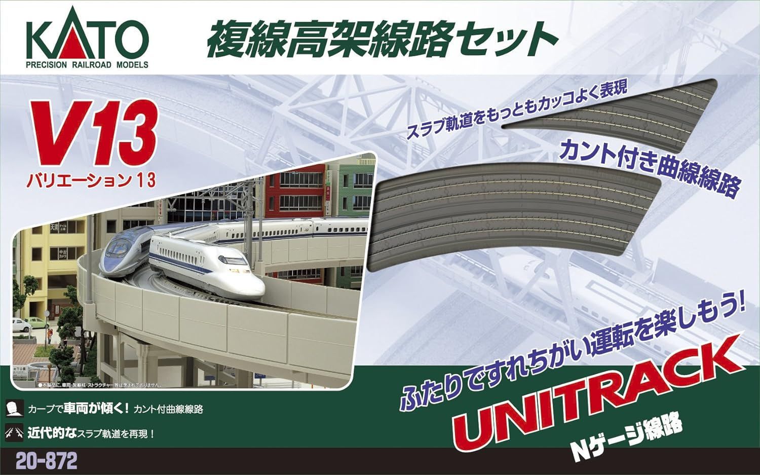 KATO 20-872 V13 Double Track Elevated Variation Pack - BanzaiHobby