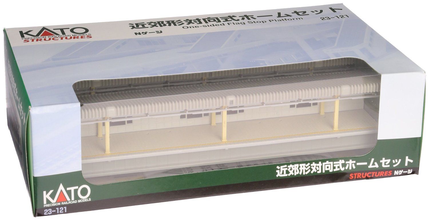 KATO 23-121 One Sided Flag Stop Platform Set - BanzaiHobby