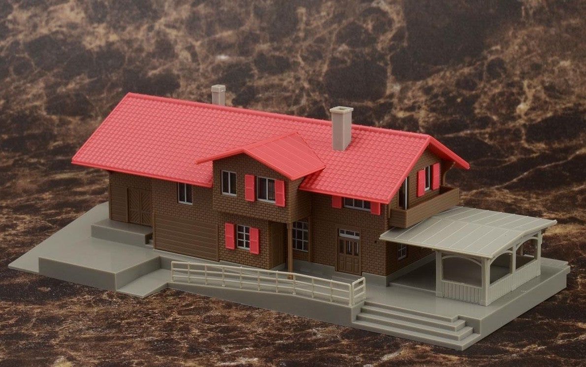 KATO 23-245A Swiss Alps Station, Brown (Glacier Express - BanzaiHobby
