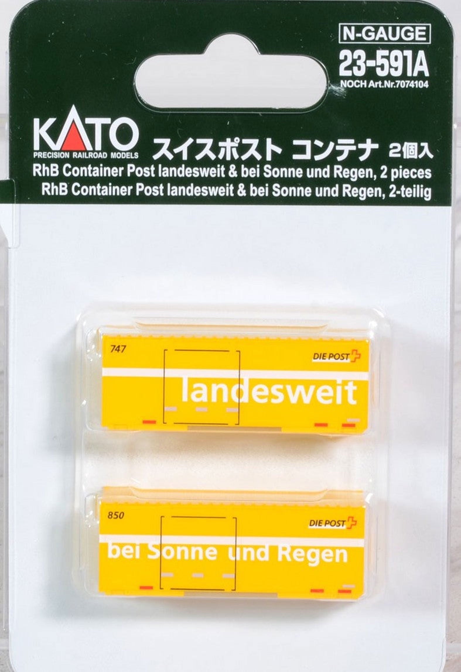 KATO 23-591A Swiss Post Container (2 Pieces) - BanzaiHobby