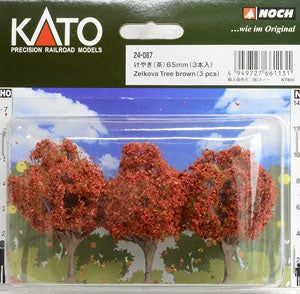 KATO 24-087 Kato Zelkova Trees [Brown] 65mm (3pcs.) - BanzaiHobby