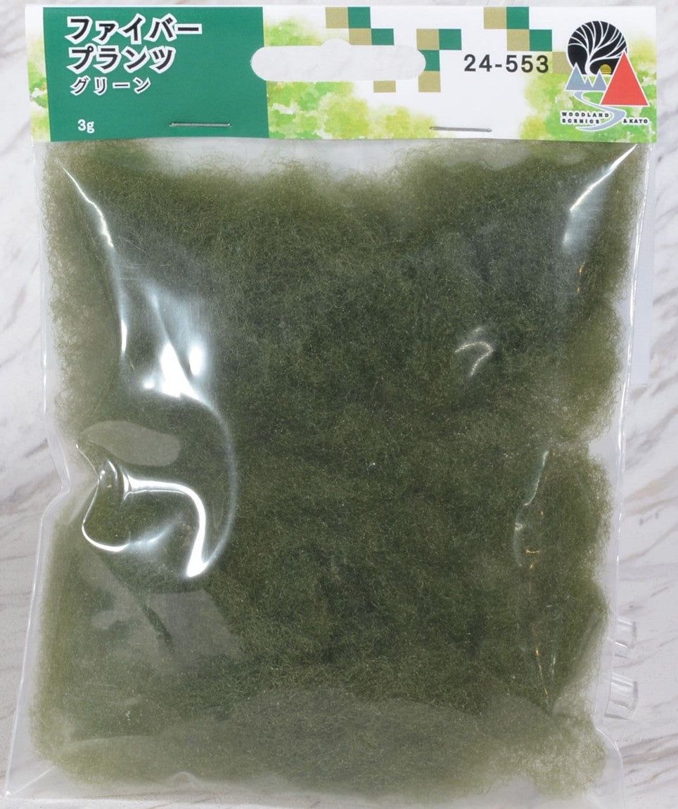 KATO 24-553 [Diorama Material] Fiber Plants Green (Poly Fiber) (3g) - BanzaiHobby