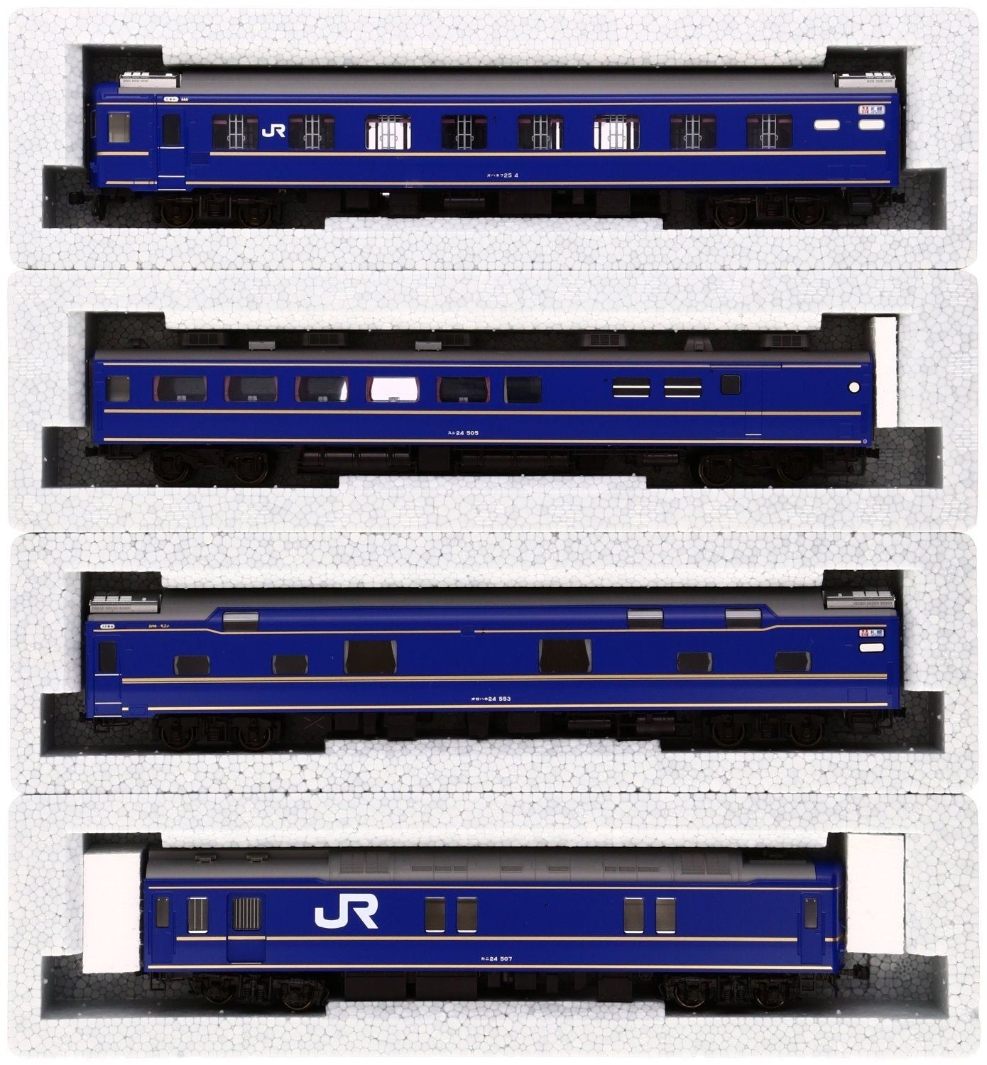 KATO 3-515 Passenger Car Series 24 Sleeper Express Hokutosei 4 Car - BanzaiHobby