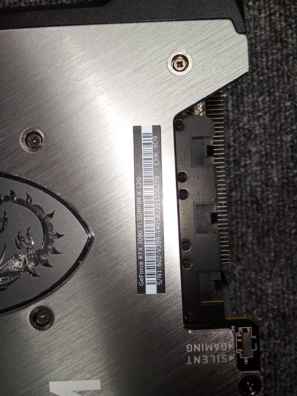 MSI Graphics Board RTX3080TI SUPRIM X 12G