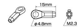 Kawada AJ4815 Ball Rod Adjuster &#966;4.8 L = 15 10 pcs - BanzaiHobby