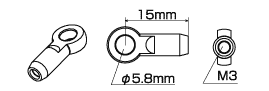 Kawada AJ5815S Molybdenum Input Rod Adjuster &#966;4.8 L = 15:8 pcs. - BanzaiHobby