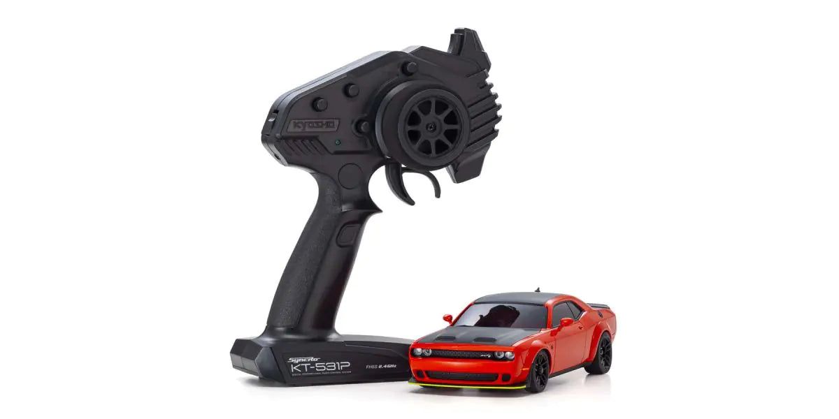 Kyosho 32621R MINI-Z AWD DODGE CHALLENGER SRT HELLCAT REDEYE Tor Red - BanzaiHobby