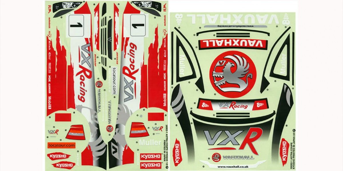 Kyosho 39262-1 Sponsor Decal(Vauxhall BTCC Astra Coupe - BanzaiHobby