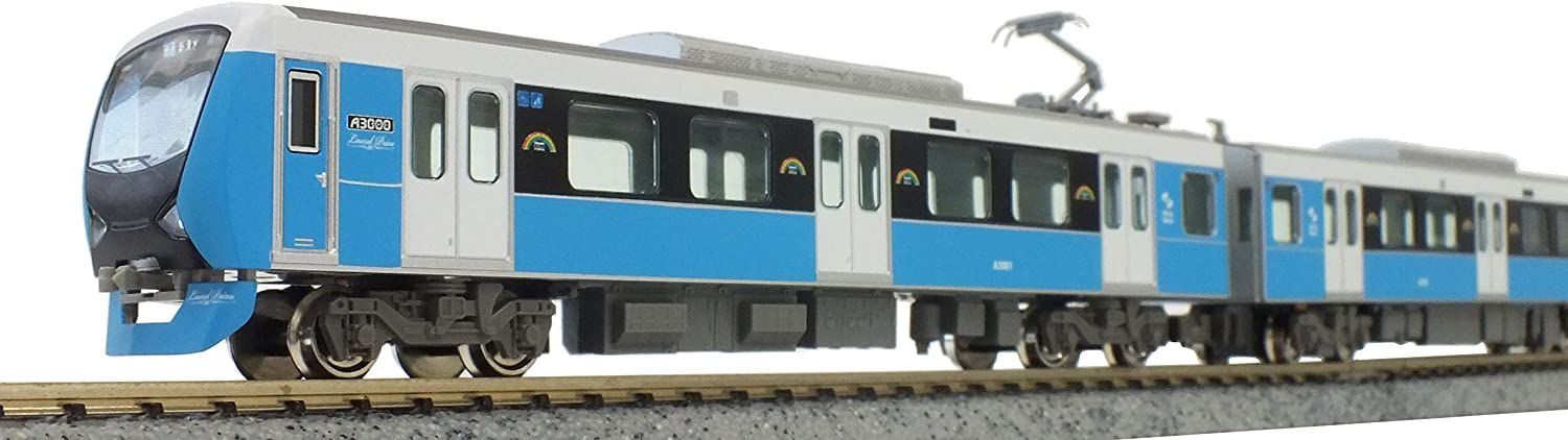 Greenmax 30934 Shizuoka Railway Type A3000 (Clear Blue, New Logo / Laurel - BanzaiHobby