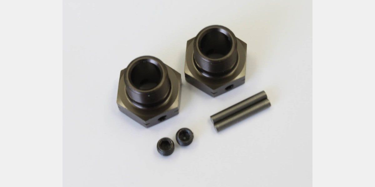 Kyosho IFW444GM Front Wide Wheel Hub 2pcs/Gunmetal/MP9 - BanzaiHobby