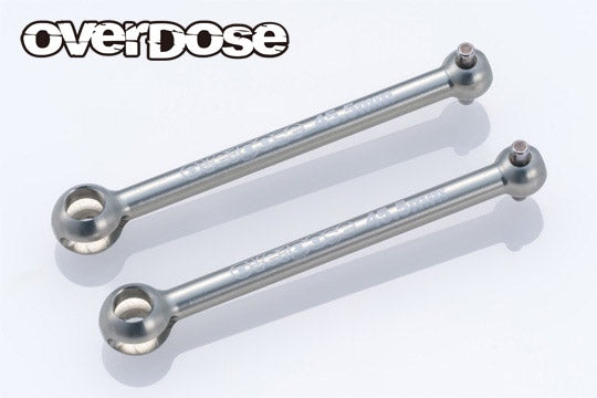 (PO JUL 2026) OVERDOSE OD4015 Lightweight Aluminum Drive Shaft (45.5mm, 2mm Pin/Spider, Pin Included) - BanzaiHobby