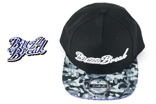 OVERDOSE BB-CA-005 BUZZ BREAK Black Camouflage Cap