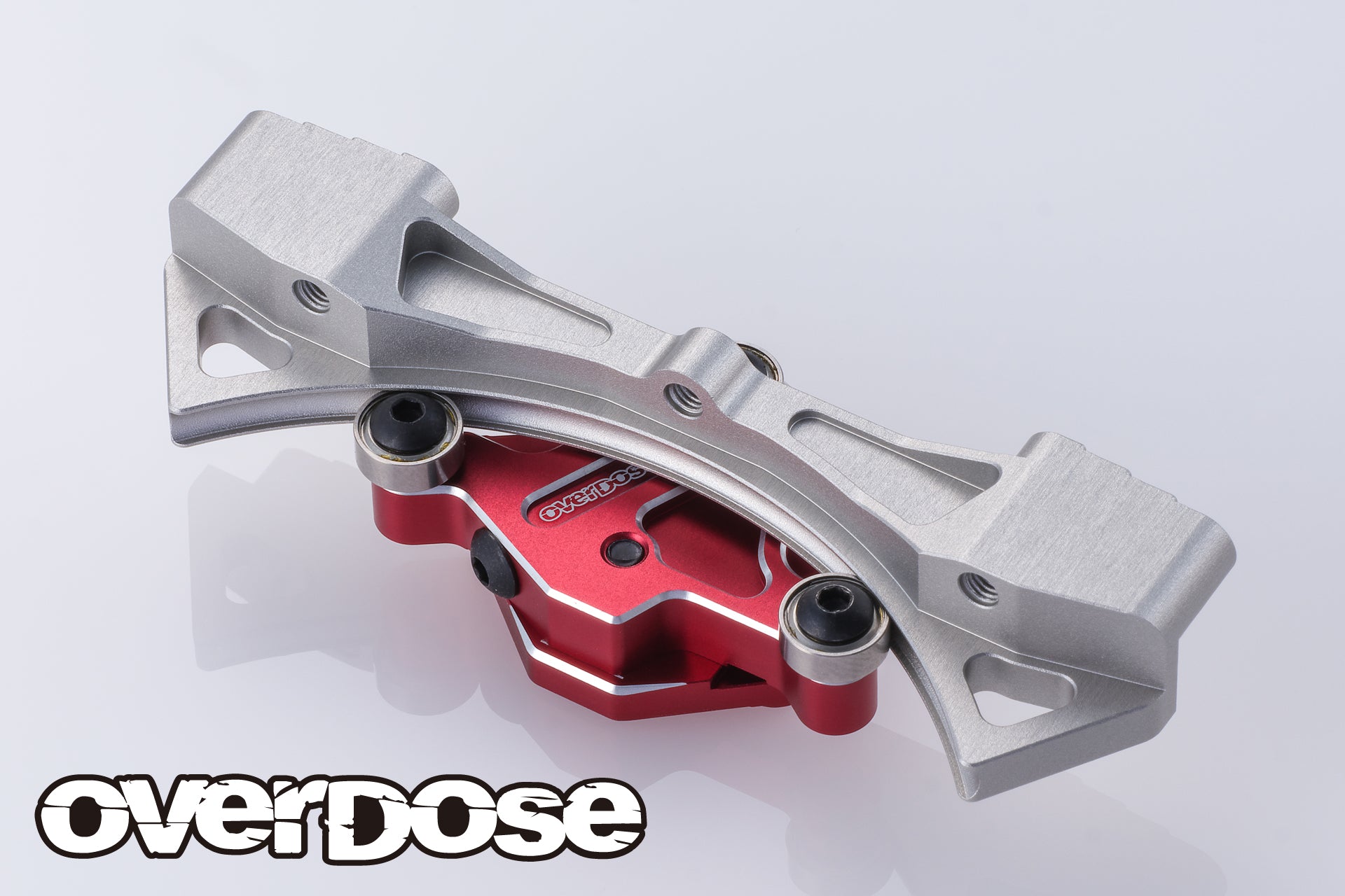 (PO NOV 2025) OVERDOSE OD3938 Aluminum Curved Slide Rack Steering Set Type-3 (For GALM/Red)