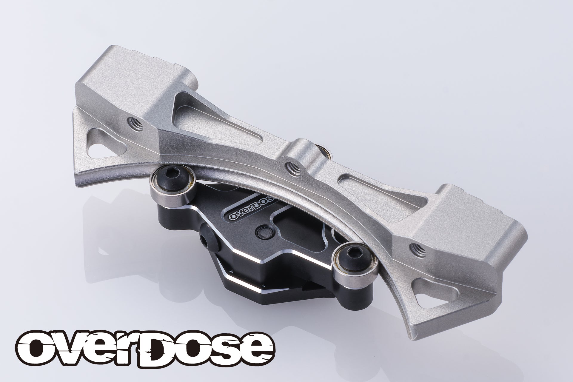(PO NOV 2025) OVERDOSE OD3939 Aluminum Curved Slide Rack Steering Set Type-3 (For GALM/Black)