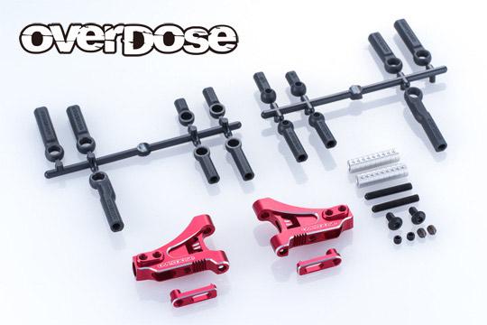 (PO NOV 2026) OVERDOSE OD3965 Adjustable Aluminum Front Suspension Arm Type-4 (For OD/Red)