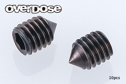 (PO NOV 2026) OVERDOSE OD4086 Pointed Set Screws M3 x 4mm (10pcs)