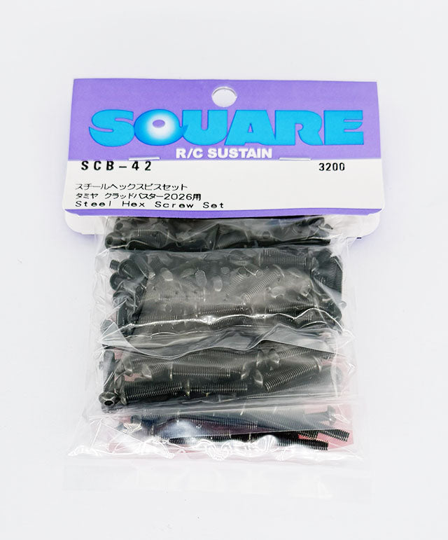 Square SCB-42 Steel Hex Screw Set (for Tamiya Clod Buster 2026)
