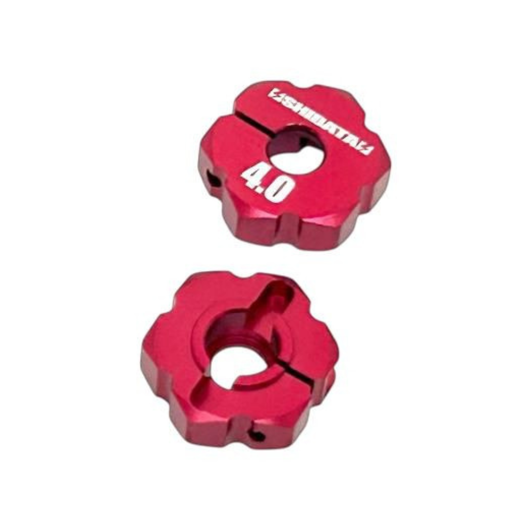 (PO JUL 2026) SHIBATA R31S135RD GRK Clamp-Type Racing Hub. 4mm Thick (Red) - BanzaiHobby