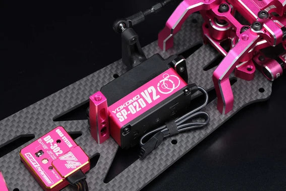 (PO OCT 2026) Yokomo SP-02DV2PI Digital Steering Servo for Drift SP-02DV2 Pink Version