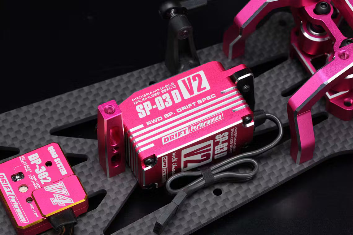 (PO OCT 2026) Yokomo SP-03DV2PI Digital Steering Servo for Drifting SP-03DV2 Pink Version
